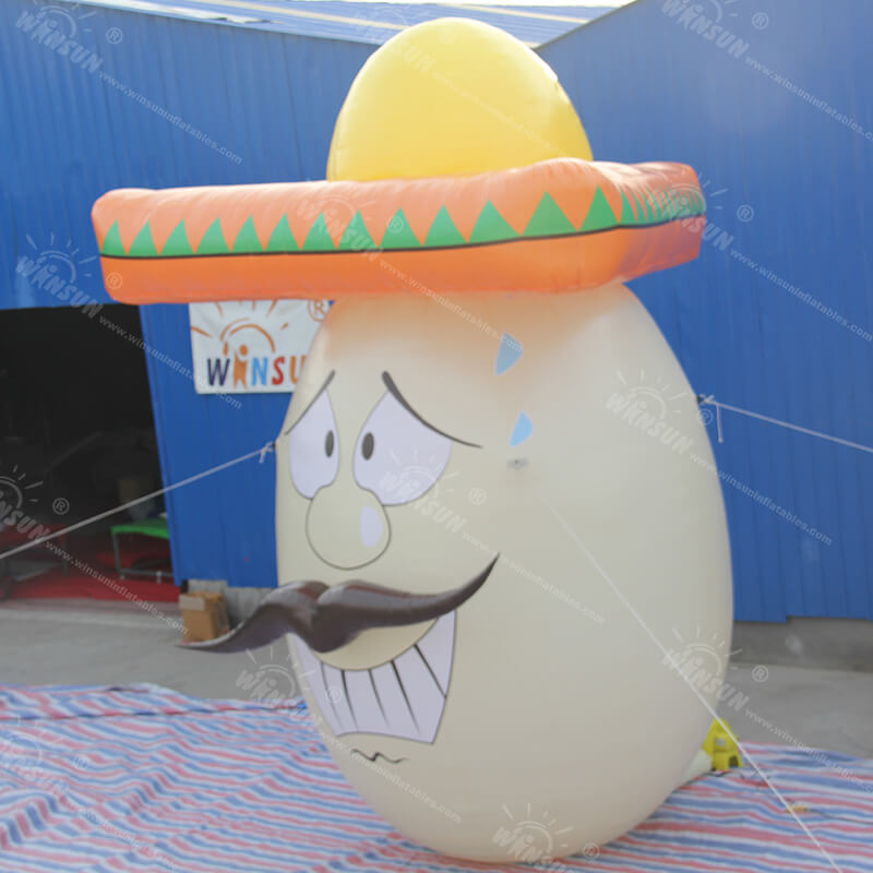 Mexican Funny Cartoon Egg Face Character