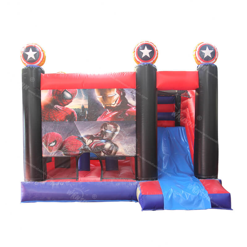 Spiderman Inflatable Moonwalk with Slide