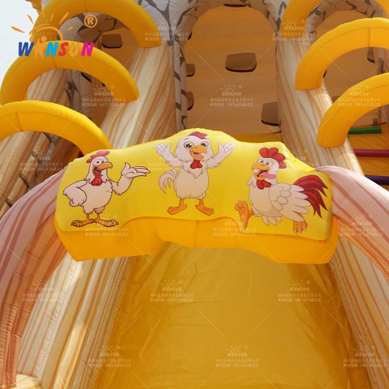 chicken coop inflatable slide 6