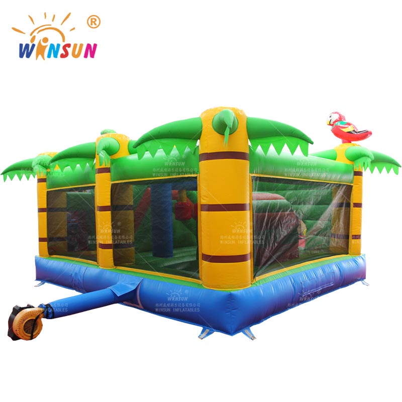 Commercial Inflatable Monkey Jumping Castle with Slide