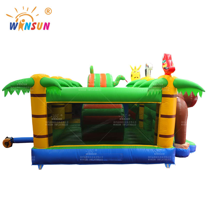 Commercial Inflatable Monkey Jumping Castle with Slide