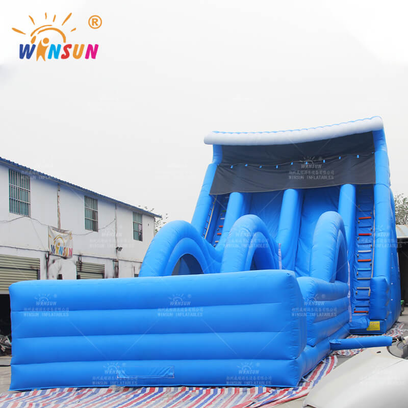 Large Inflatable Blue Wave Slide