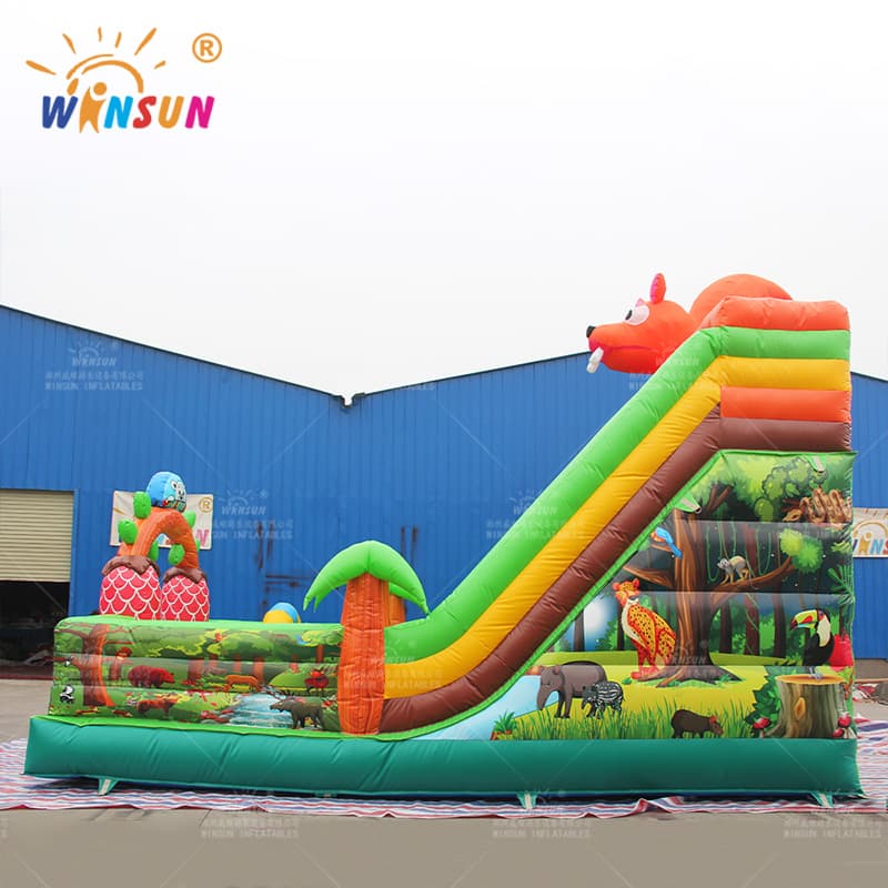 Commercial Inflatable Slide with squirrel theme