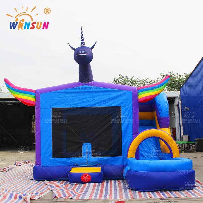 Unicorn Inflatable Jumping House with Slide