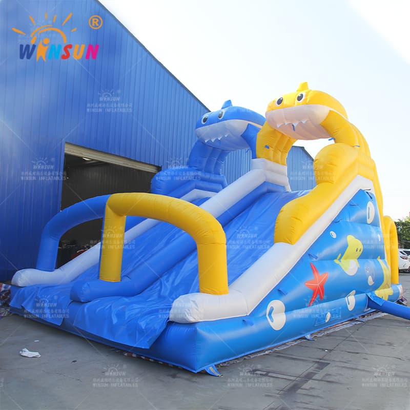custom dual lane inflatable water slide 2