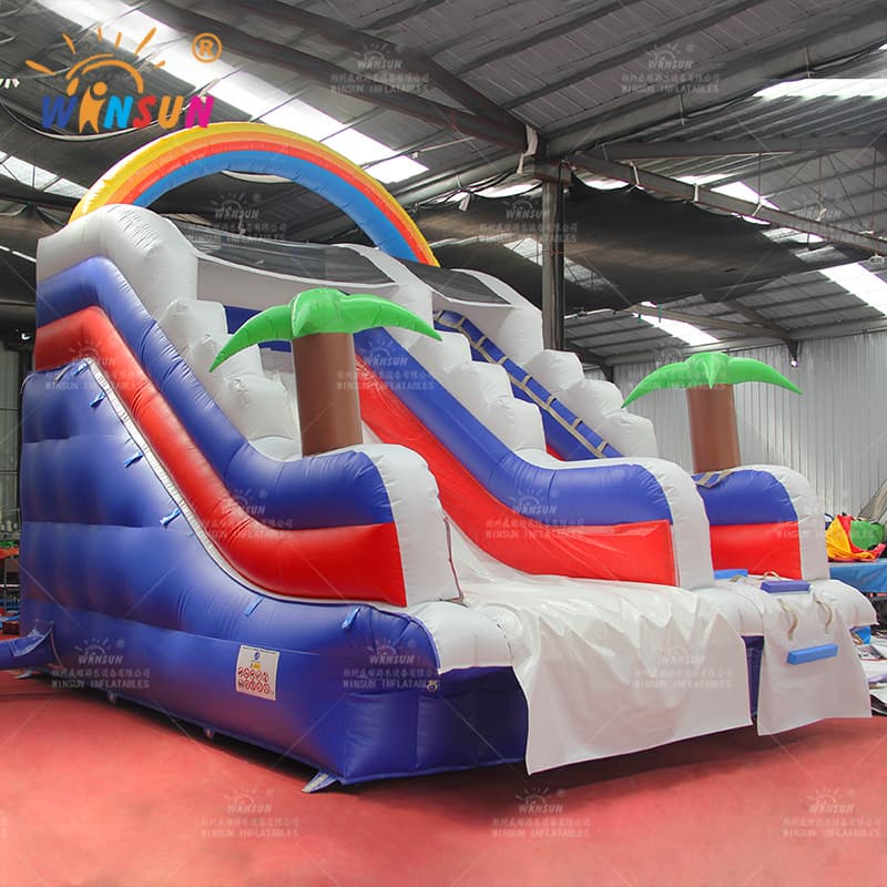 inflatable water slide with pool 2
