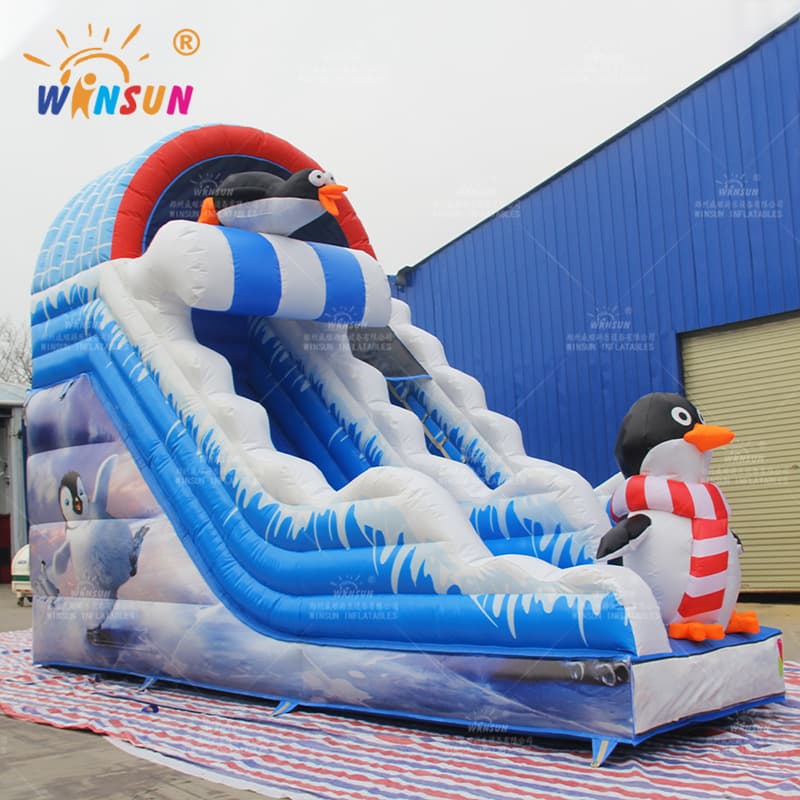 Penguins Inflatable Slide