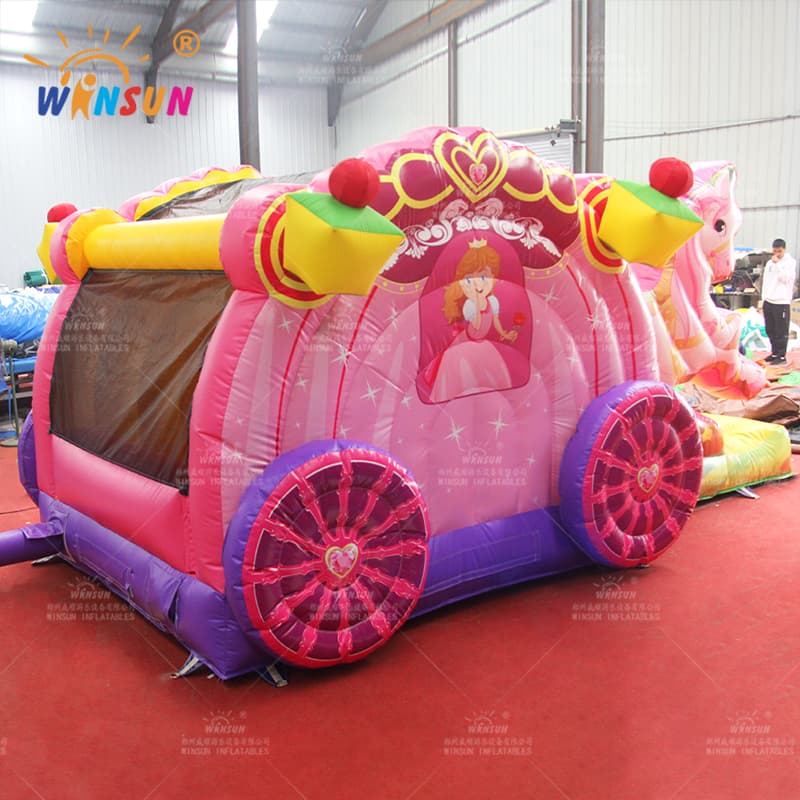 Princess Carriage Inflatable Bouncer With Silde