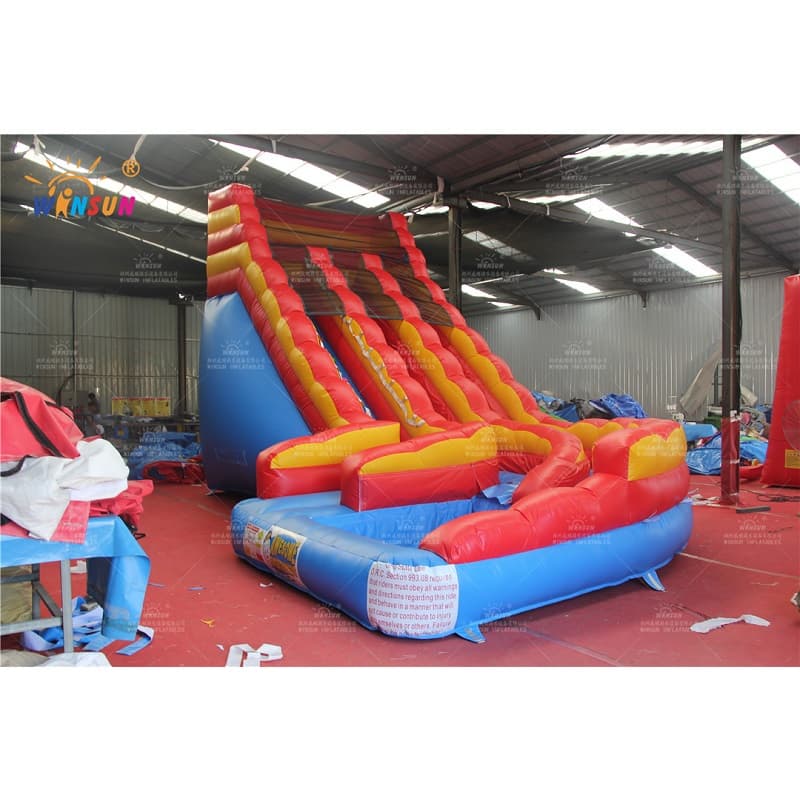 Three Primary Colors Inflatable Water Slide