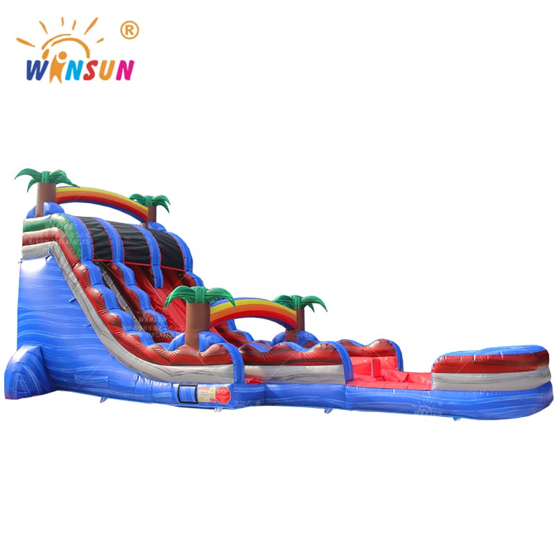 Tropical Marble Inflatable Water Slide