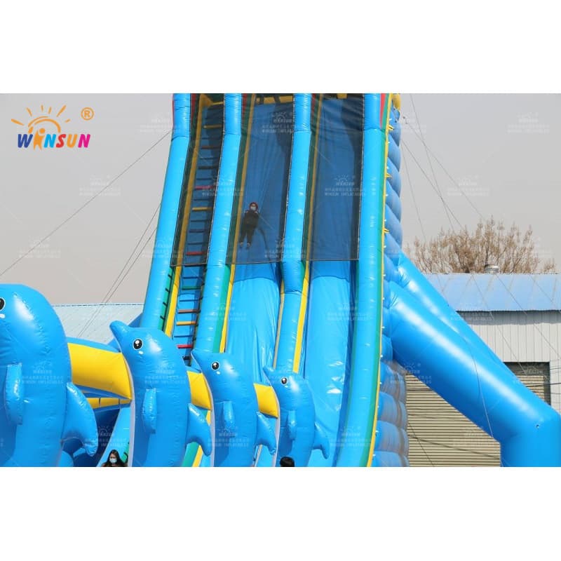 Blue Dolphin Large Inflatable Water Slide