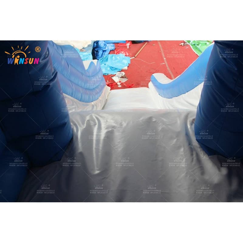 Blue Sea Wave Pirate Ship Inflatable Water Slide