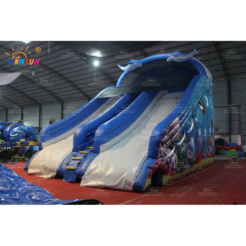 Dolphin Themed Inflatable Water Slide
