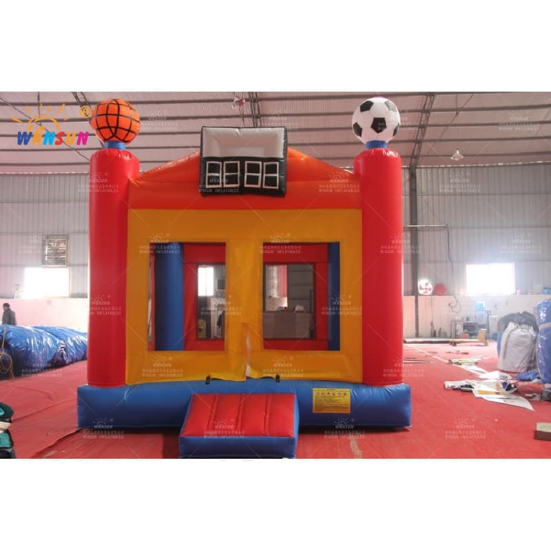 Inflatable Moonwalk with sports theme