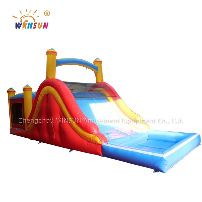 Inflatable Water Slide With Jumping Castle