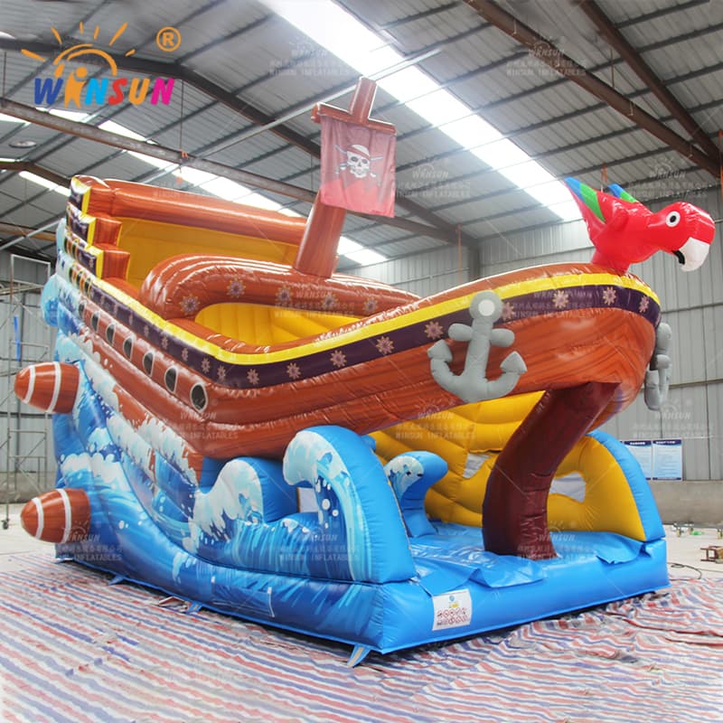 Pirate Ship Inflatable Dry Slide