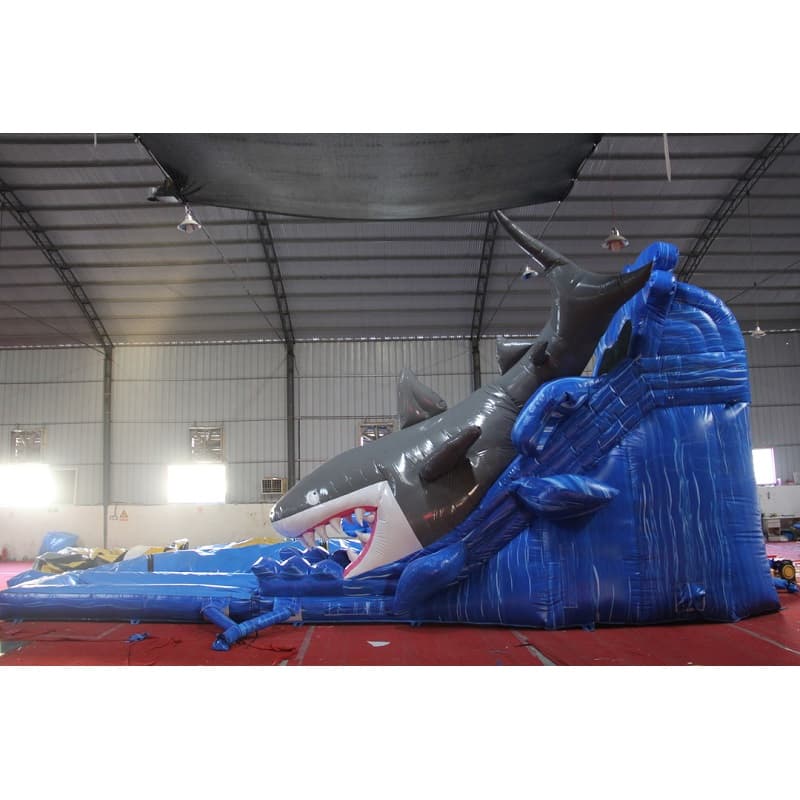 Shark Water Slide with Inflatable Pool