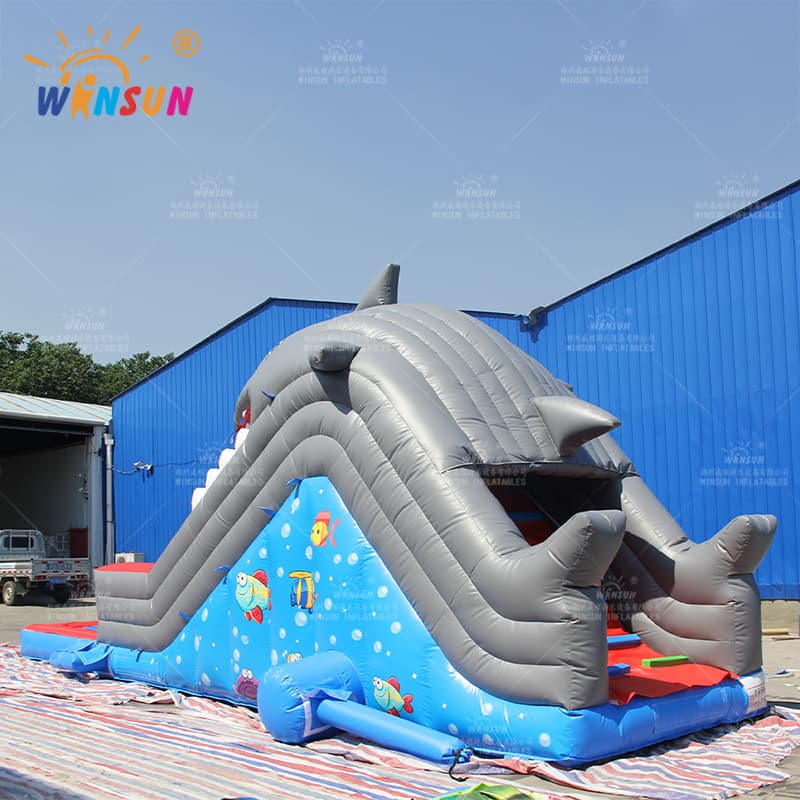 Shark-themed Inflatable Water Slide