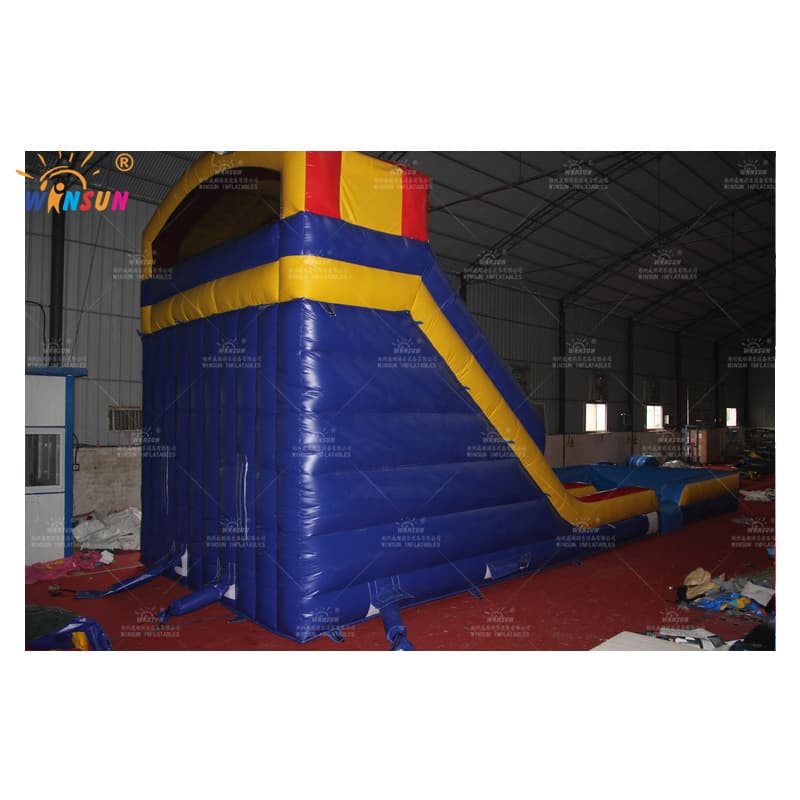 Red Wet N Dry Inflatable Slide With Pool
