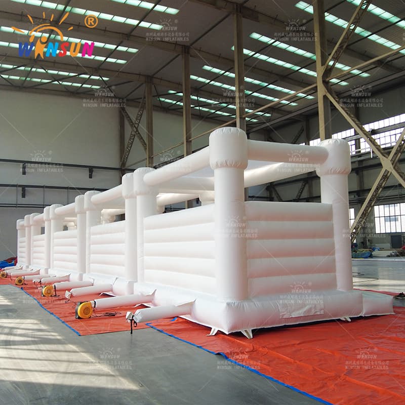 White Inflatable Bounce House Wedding Theme