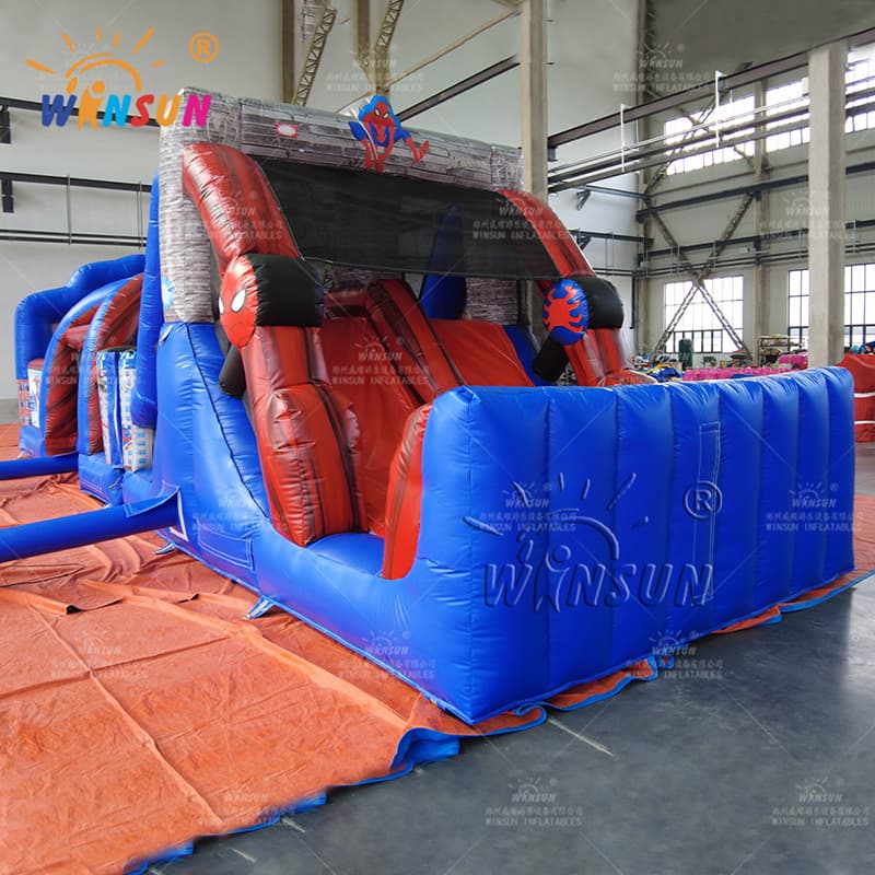 Custom Inflatable Obstacle Course Spiderman Theme