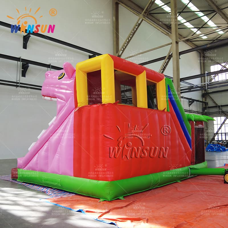 Hippo Theme Inflatable Trampoline Combo
