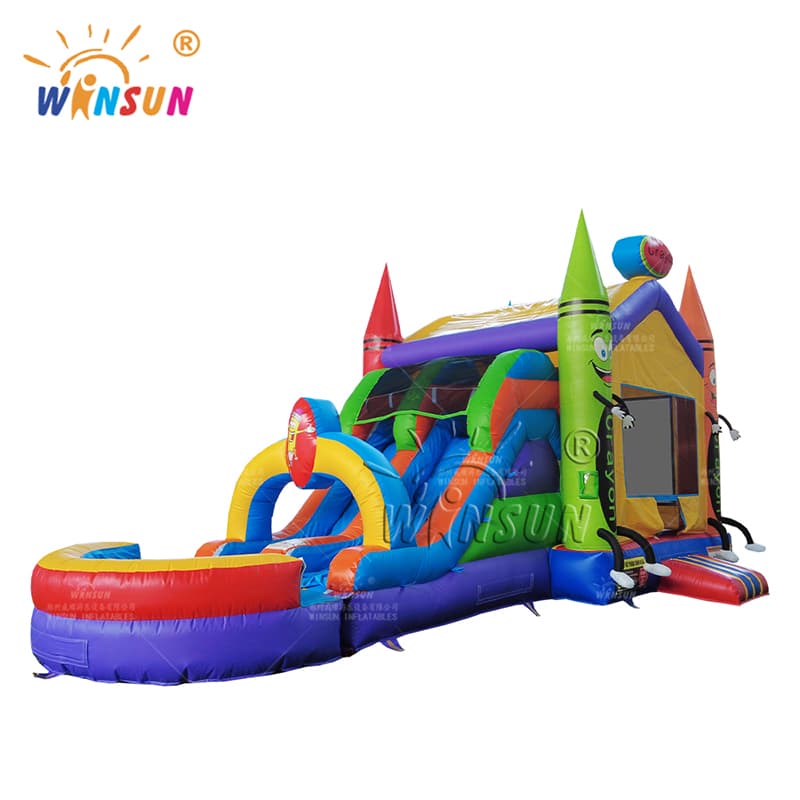 Inflatable Crayon Combo Wet Slide