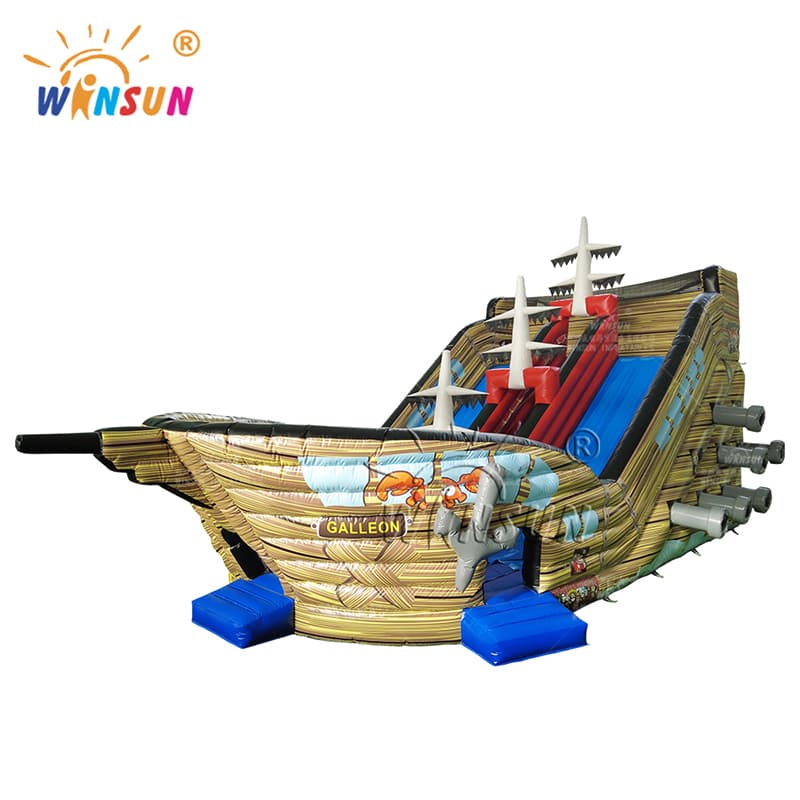 Pirate Ship Inflatable Dry Slide