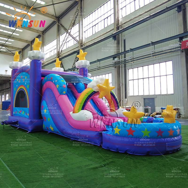 Unicorn Inflatable Jumping Castle with Water Slide
