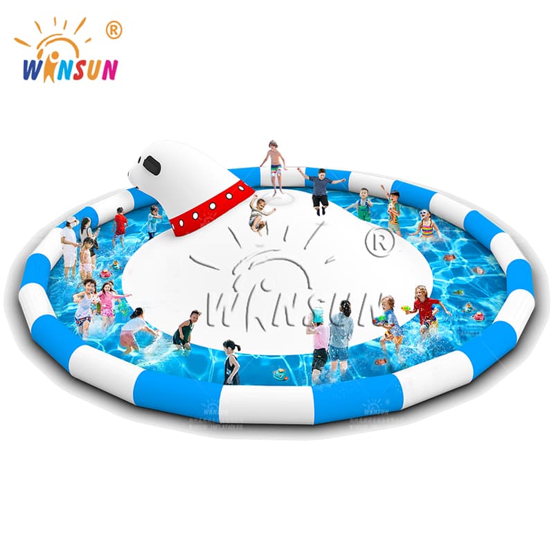 Polar Bear Inflatable Water Dome Jumping Pillow