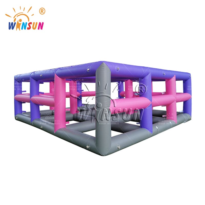 Inflatable 9 Square In The Air Game with lighting