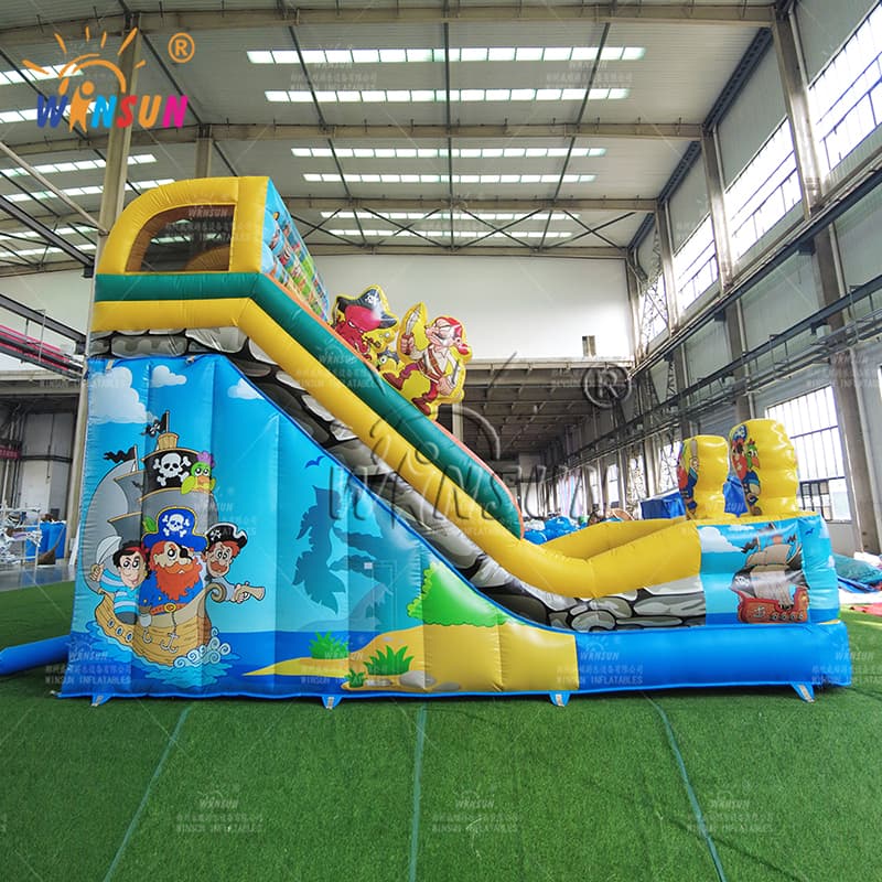 Pirate Theme Inflatable Dual Lane Slide