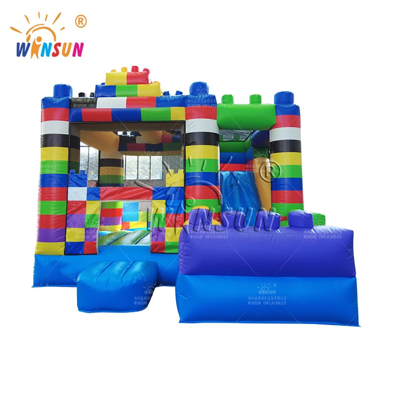 Inflatable Lego Blocks Combo with Dry Slide